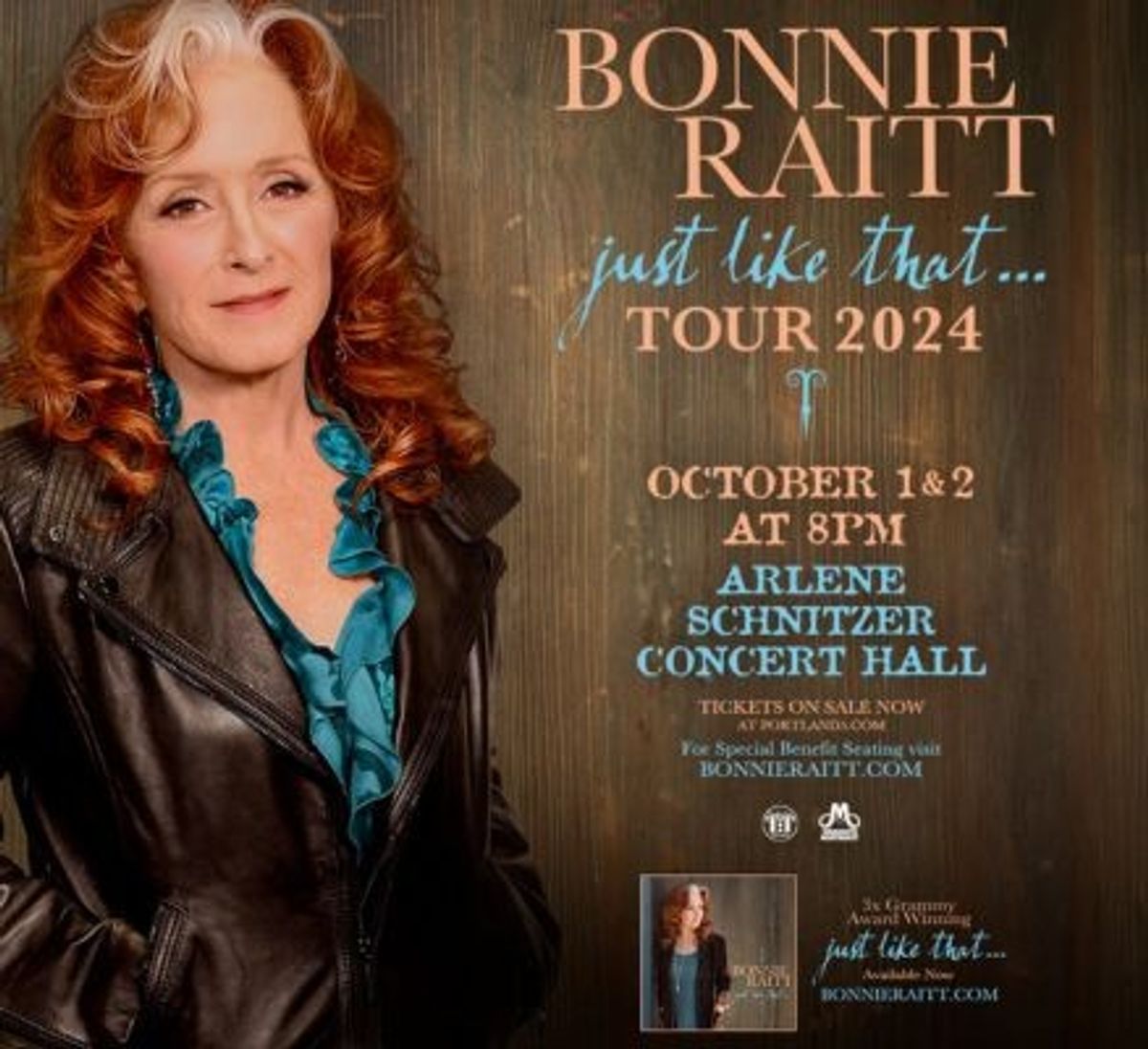 Bonnie Raitt Just Like That...Tour 2024 at Arlene Schnitzer Concert