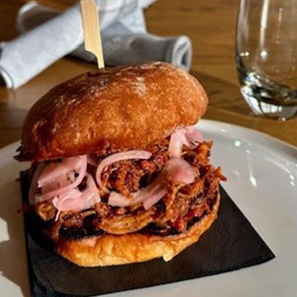 Smoked Pork Cracklin Sandwich