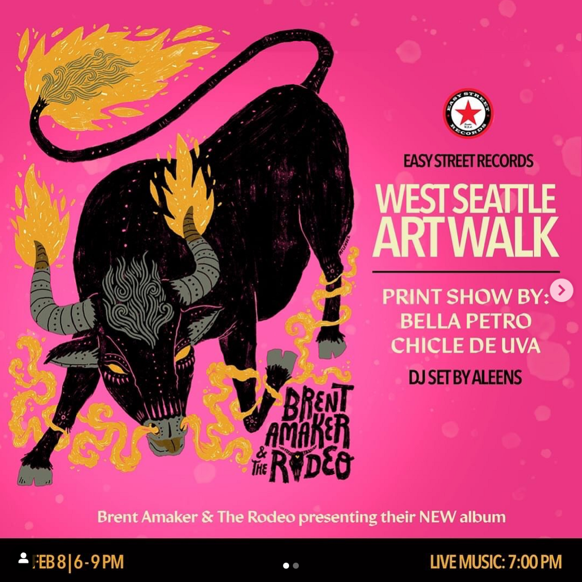 West Seattle Art Walk at Easy Street Records at Easy Street Records in Seattle, Washington  – Thursday, February 8 – EverOut Seattle