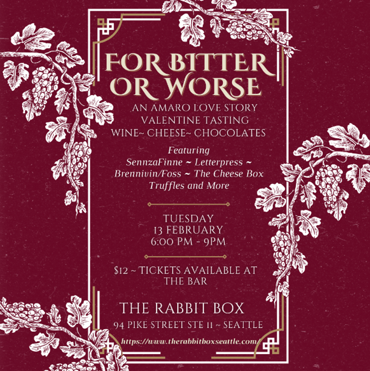 苦涩的爱情故事：西雅图The Rabbit Box剧院上演的Amro爱情故事 - 2月13日星期二