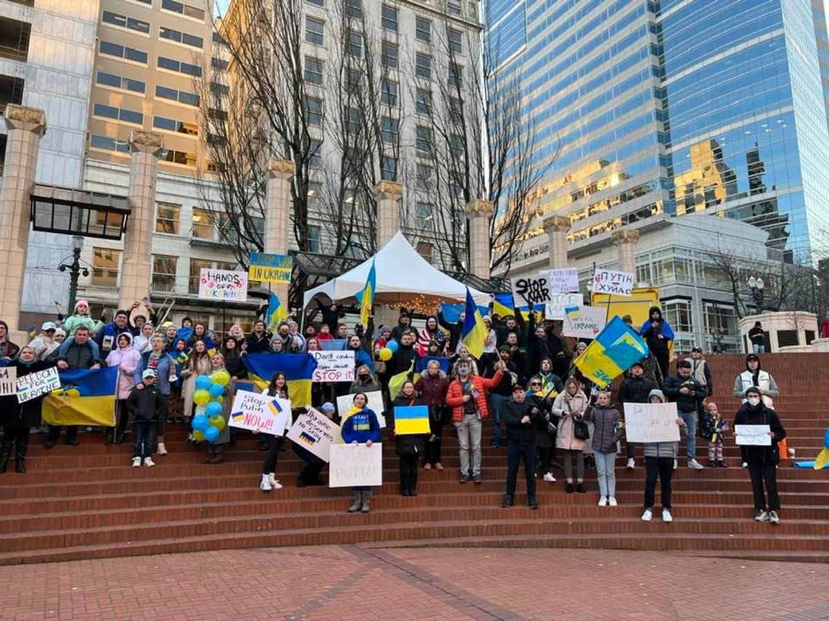 Believe in Ukraine at Pioneer Courthouse Square in Portland, OR ...