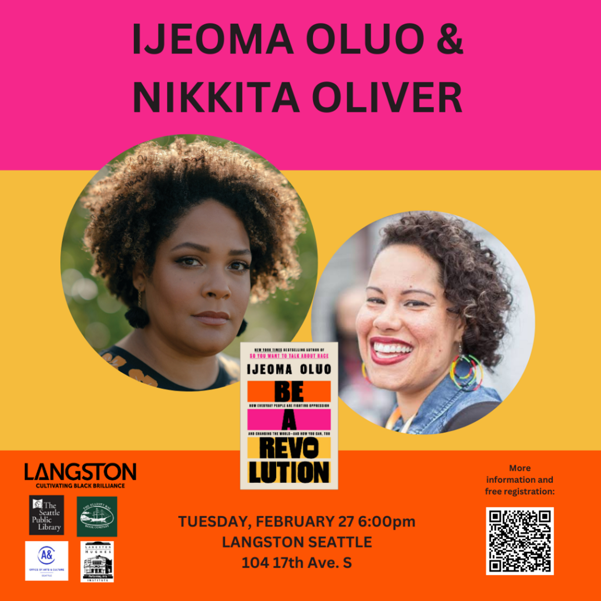 Ijeoma Oluo: Be A Revolution at Langston Hughes Performing Arts ...