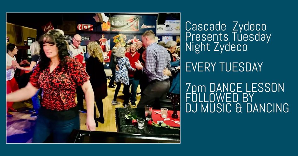 Cascade Zydeco Tuesday Night Zydeco Lesson and DJ Dance at Catfish Lou's in  Beaverton, Oregon - Every Tuesday - EverOut Portland