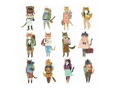 旅する猫たちの原画展: The Travel Cats By Mari Ichimasu