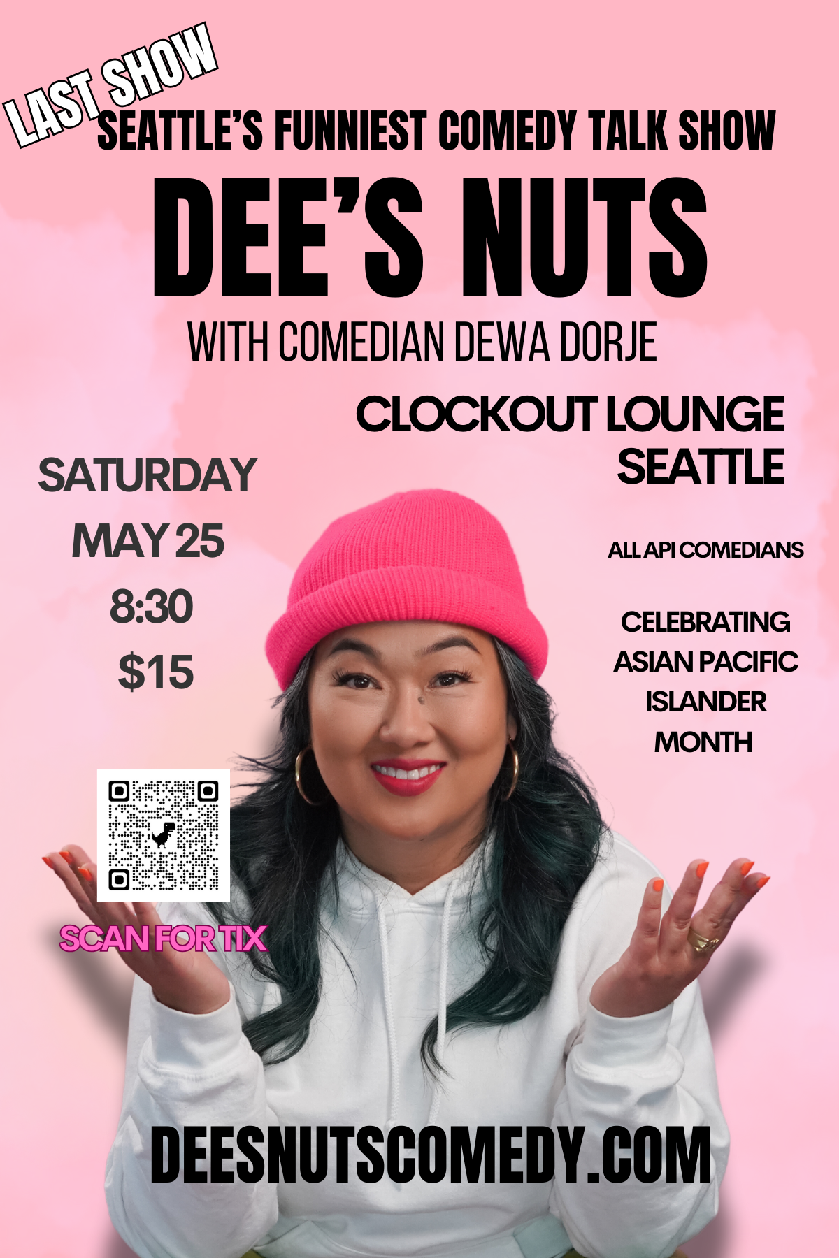 Dee's Nuts A Comedy Show with Comedian Dewa Dorje at ClockOut Lounge