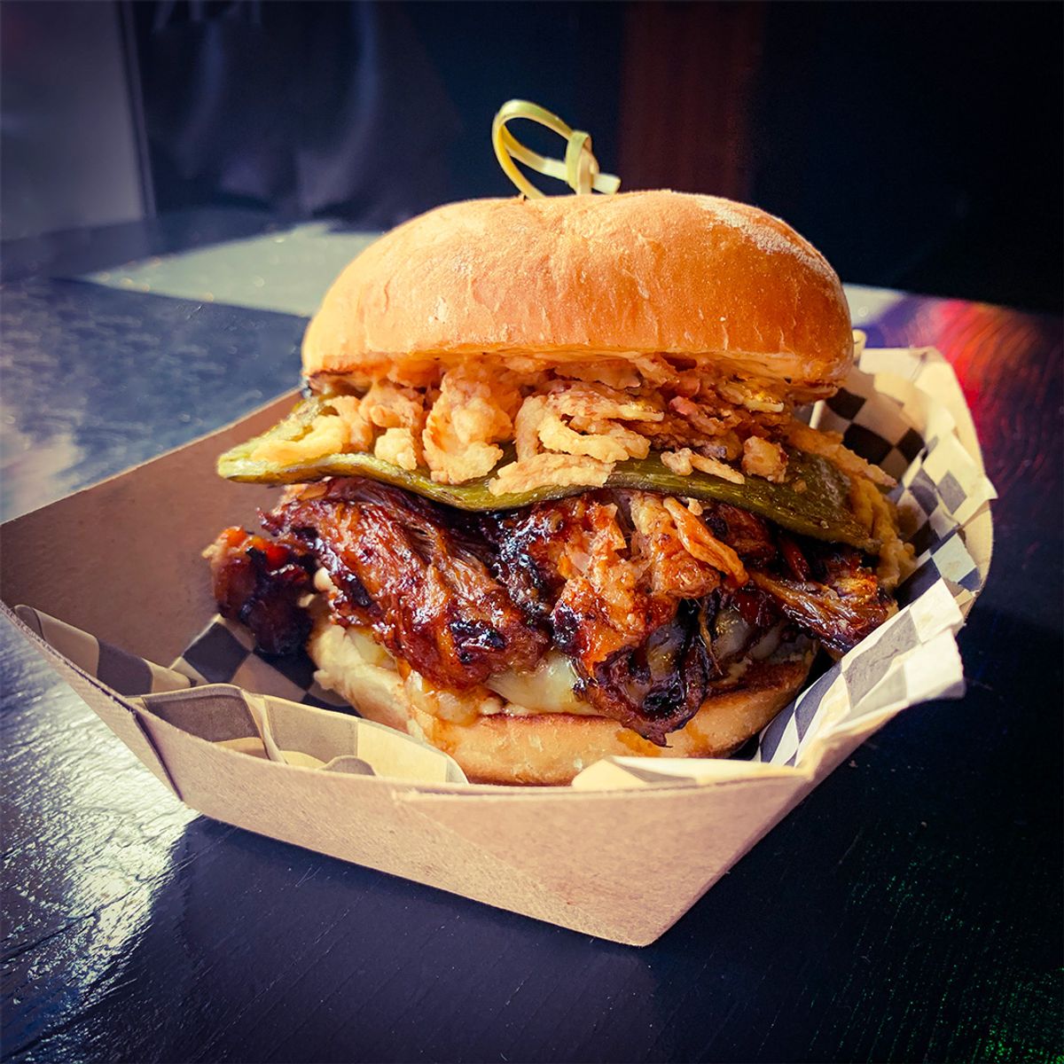 Jacked Up Kraken Burger at The Kraken Bar & Lounge in Seattle, WA Every day, through June 16