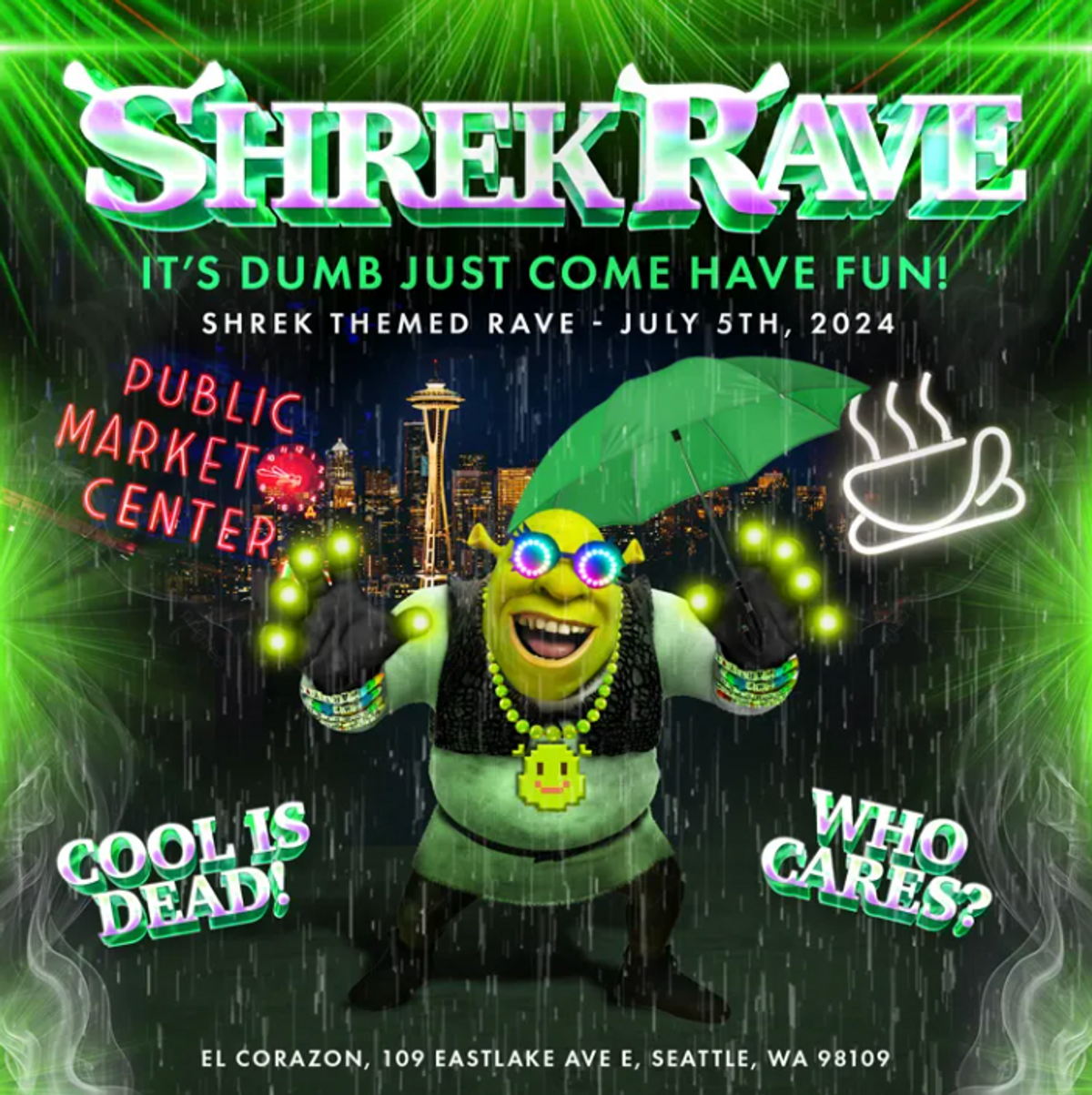 Shrek Rave at El Corazon in Seattle, WA - Friday, July 5, 2024 ...