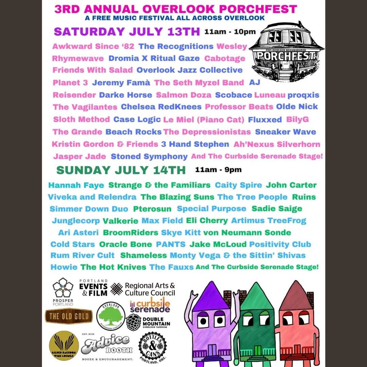 Overlook Porchfest at Overlook Neighborhood in Portland, OR Multiple dates through July 14