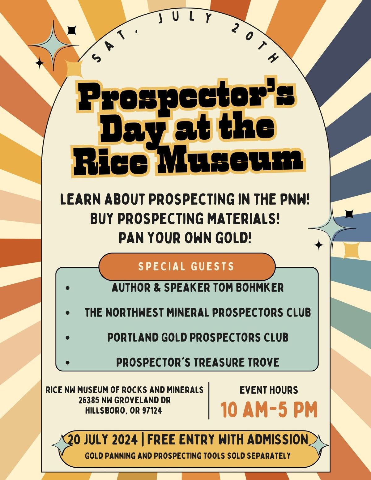 Prospector's Day at Rice Northwest Museum of Rocks & Minerals in ...