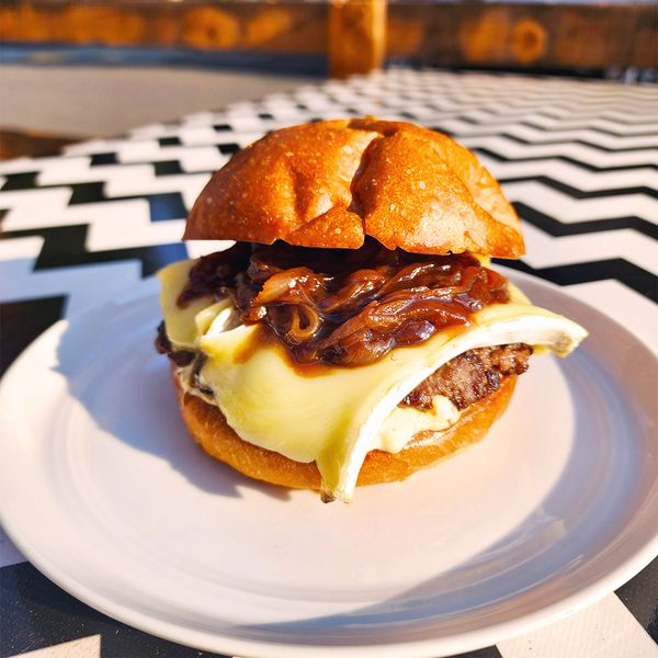 French Onion Brie Burger