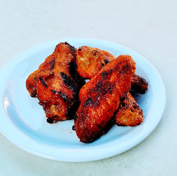 Spicy Peach Bourbon Wings