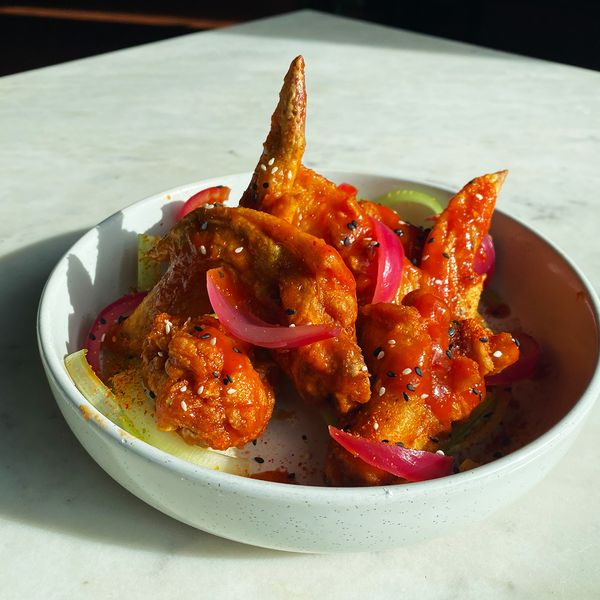 Peachy Pisco Wings