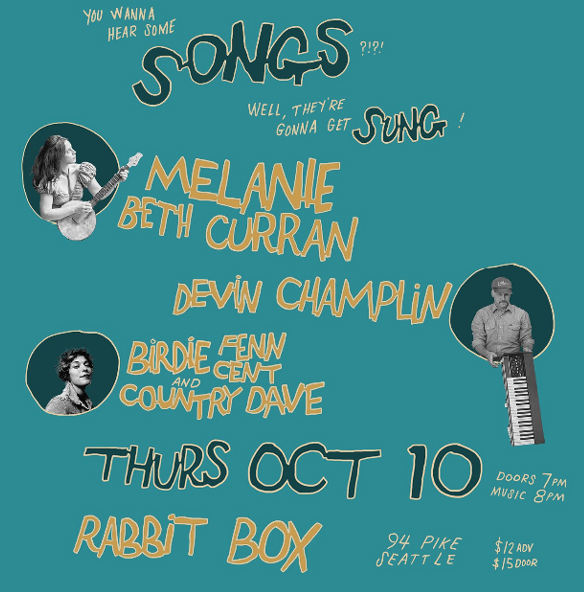 Melanie Beth Curran, Devin Champlin, Birdie Fenn Cent, and Country Dave ...