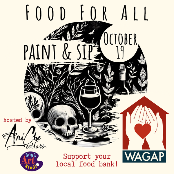 Spooky Season Paint & Sip Food for All Fundraiser at AniChe Cellars in