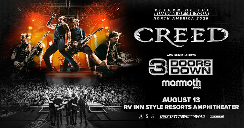 Creed – Summer of '99 Tour at Cascades Amphitheater in Ridgefield, WA ...