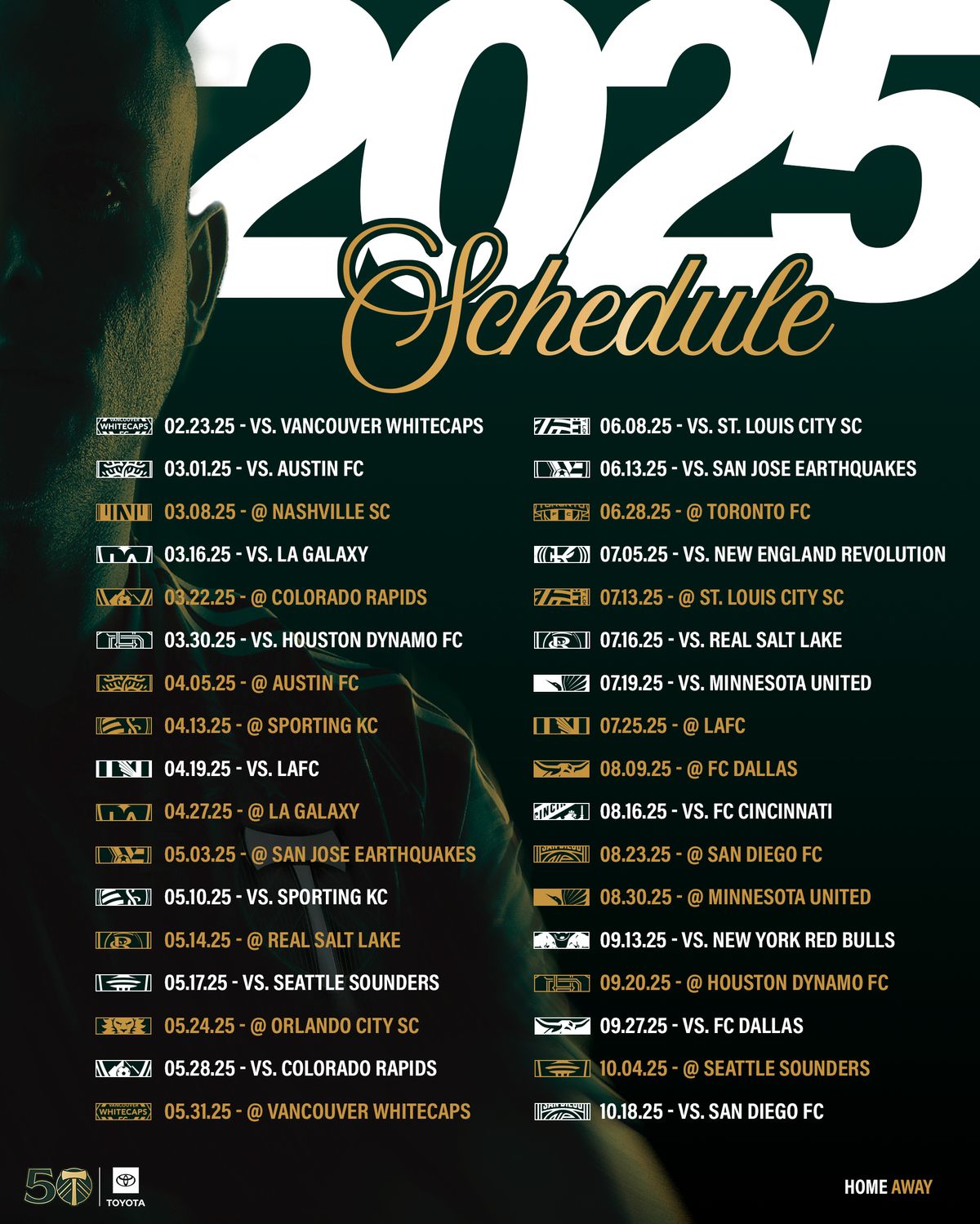 Portland Timbers 2025 Home Games at Providence Park in Portland, OR